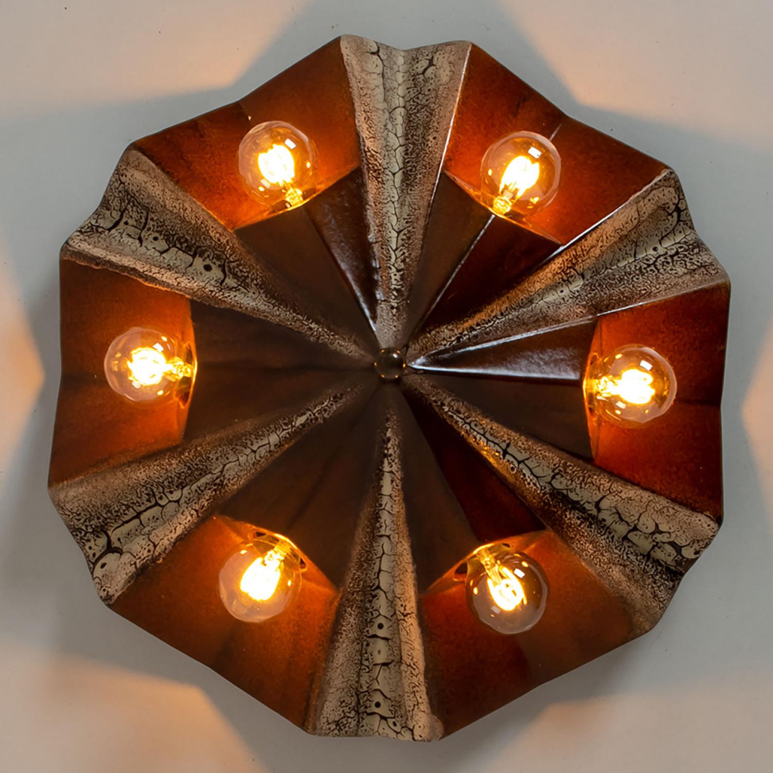 PAN Keramik Caroussel Brown Ceramic Lamp, Germany, 1970s im Angebot 3