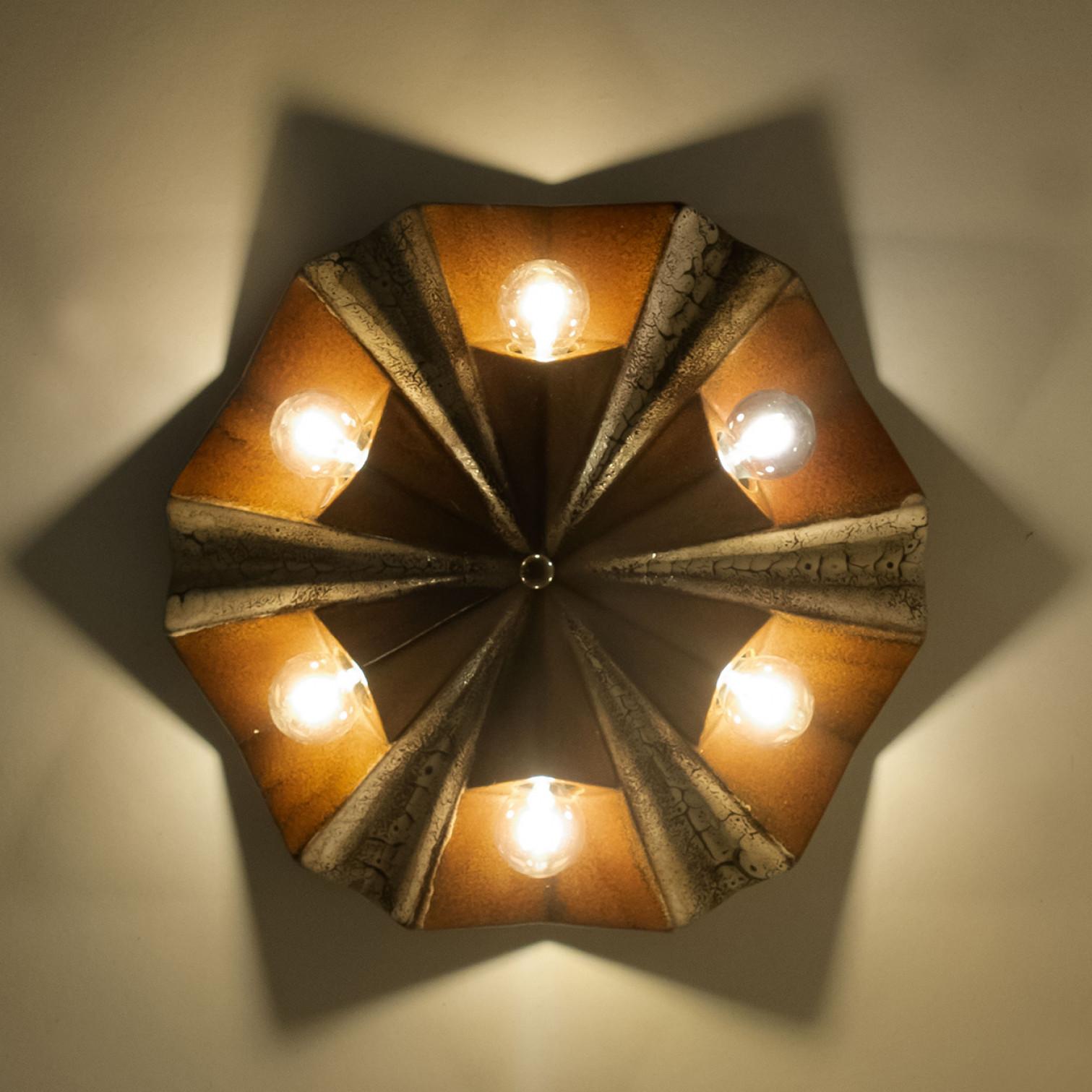 PAN Keramik Caroussel Brown Ceramic Lamp, Germany, 1970s (Sonstiges) im Angebot