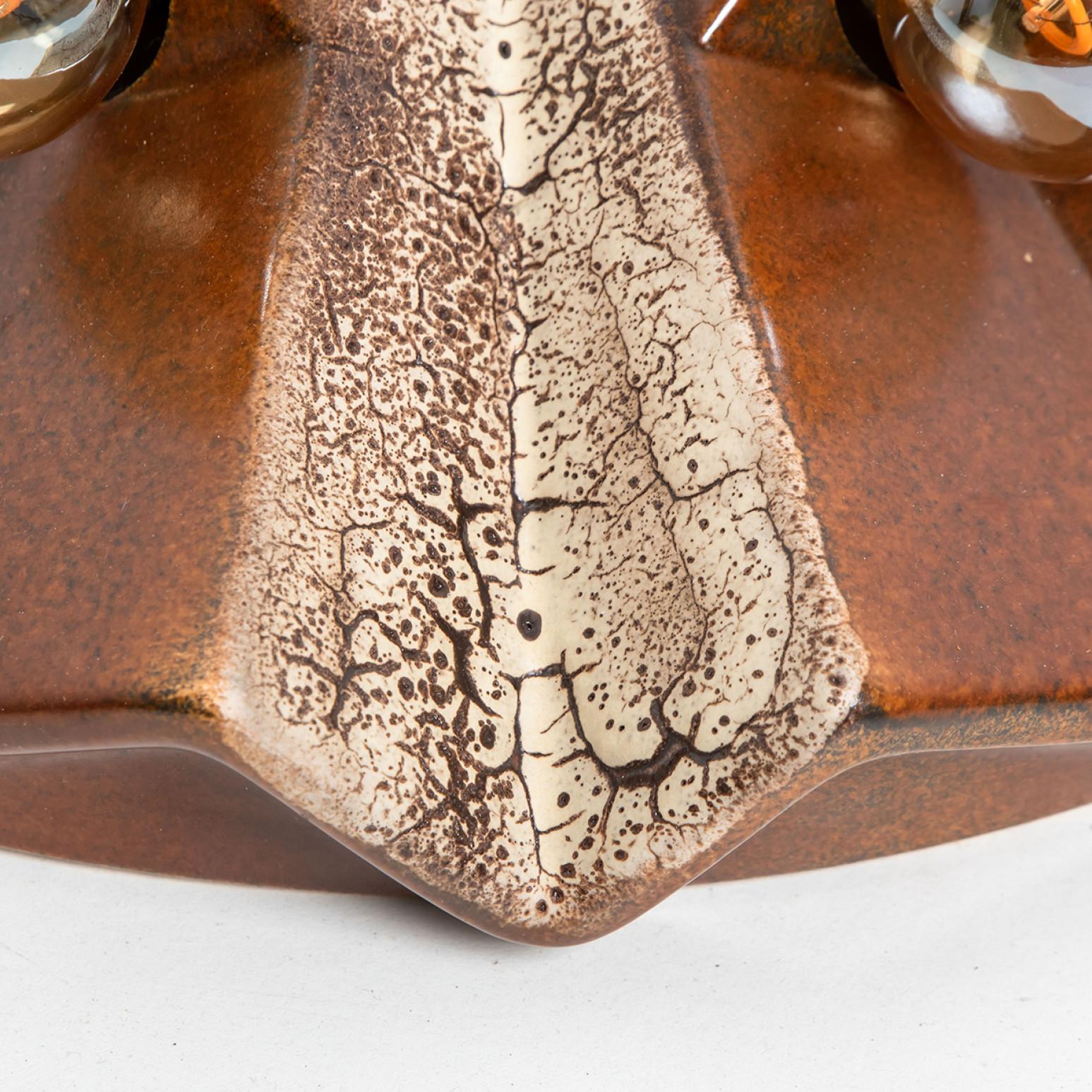 PAN Keramik Caroussel Brown Keramiklampe, Deutschland, 1970er Jahre 1