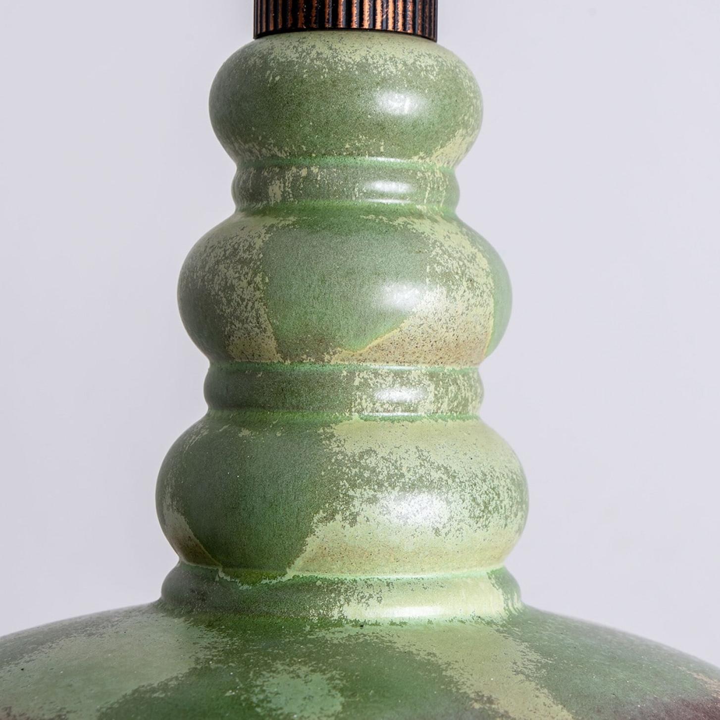 PAN Keramik Green Brown Hanging Ceramic Lamp, Germany, 1970s For Sale 7