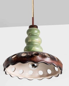 Lampada a sospensione in ceramica Greene & Greene Greene, Germania, anni Settanta