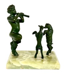 Pan Playing the Flutes to Dancing Goats