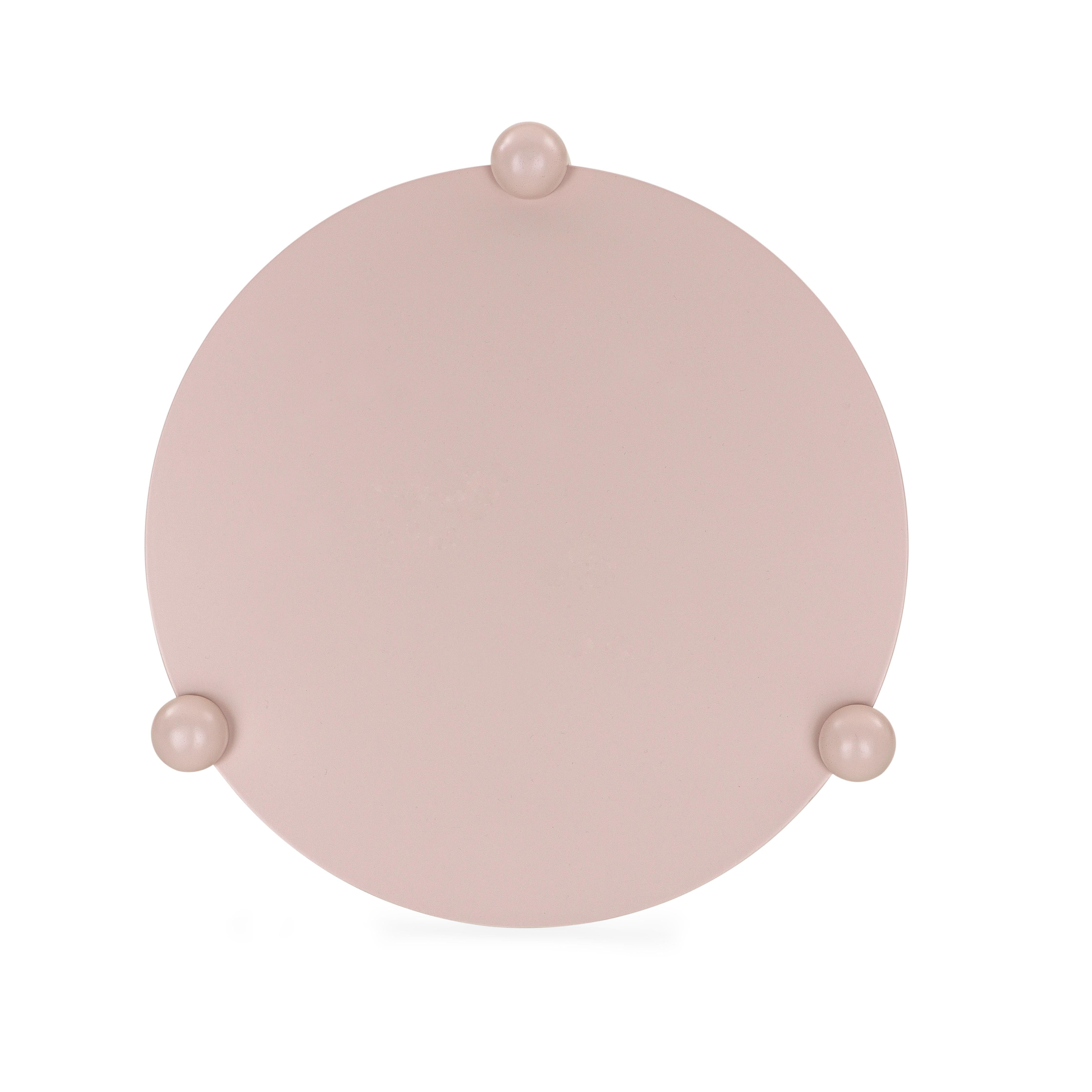 Pan Contemporary Side Tables in Light Pink Quartz Finish, Set of 3 en vente 4