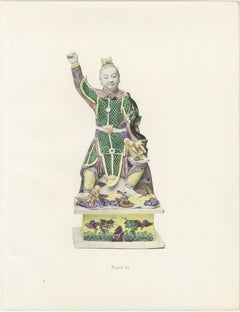 Pan Sho Chia, Disciple of Buddha, with Dragons, Ming Figure, 1911