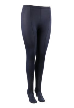 PAN-T-BOOTS c.1960's Navy Blue Stretch High Waist Leggings Pant Boots