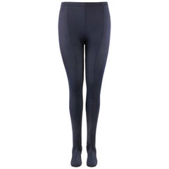 PAN-T-BOOTS ca. 1960er Marineblaue Stretch-Hose mit hoher Taille und Leggings