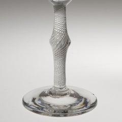 Pan Topped Air Twist Stem Wine Glass c1750