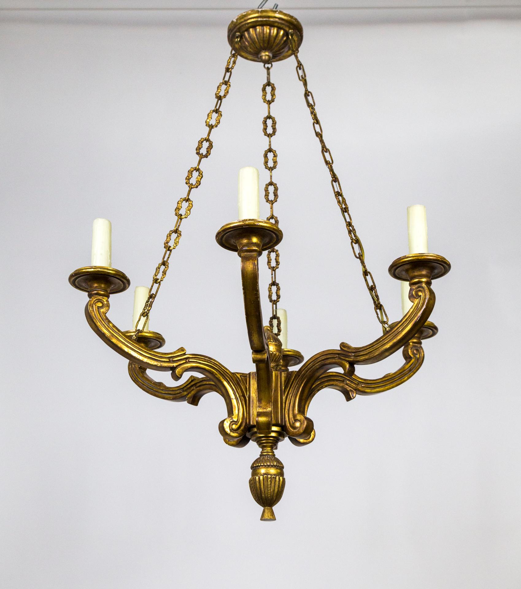 Late 20th Century Panache Designs for Michael Taylor, 6 Arm Regency Chandelier 2 Available For Sale