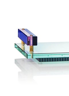 Panama Crystal Tray Hand Sculpted Contemporary Crystal