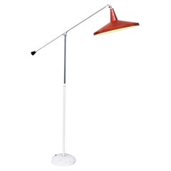 "PANAMA" Floor Lamp in red by Wim Rietveld for Gispen, 1957