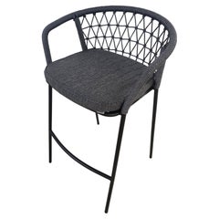 PANAREA Outdoor Bar Stool Pair in Dark Grey from Pedrali