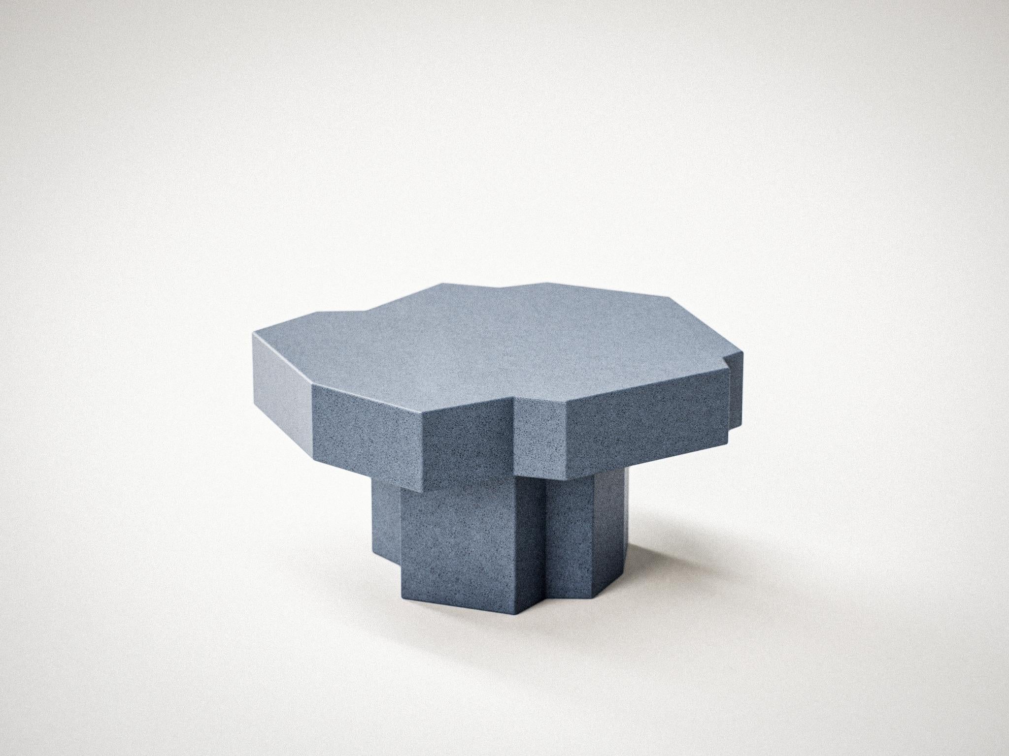 Italian Panarea capsule collection, Basiluzzo coffee table in UHPC cement mortar For Sale