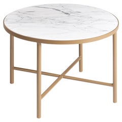 Table basse Panarea en marbre de Carrare blanc