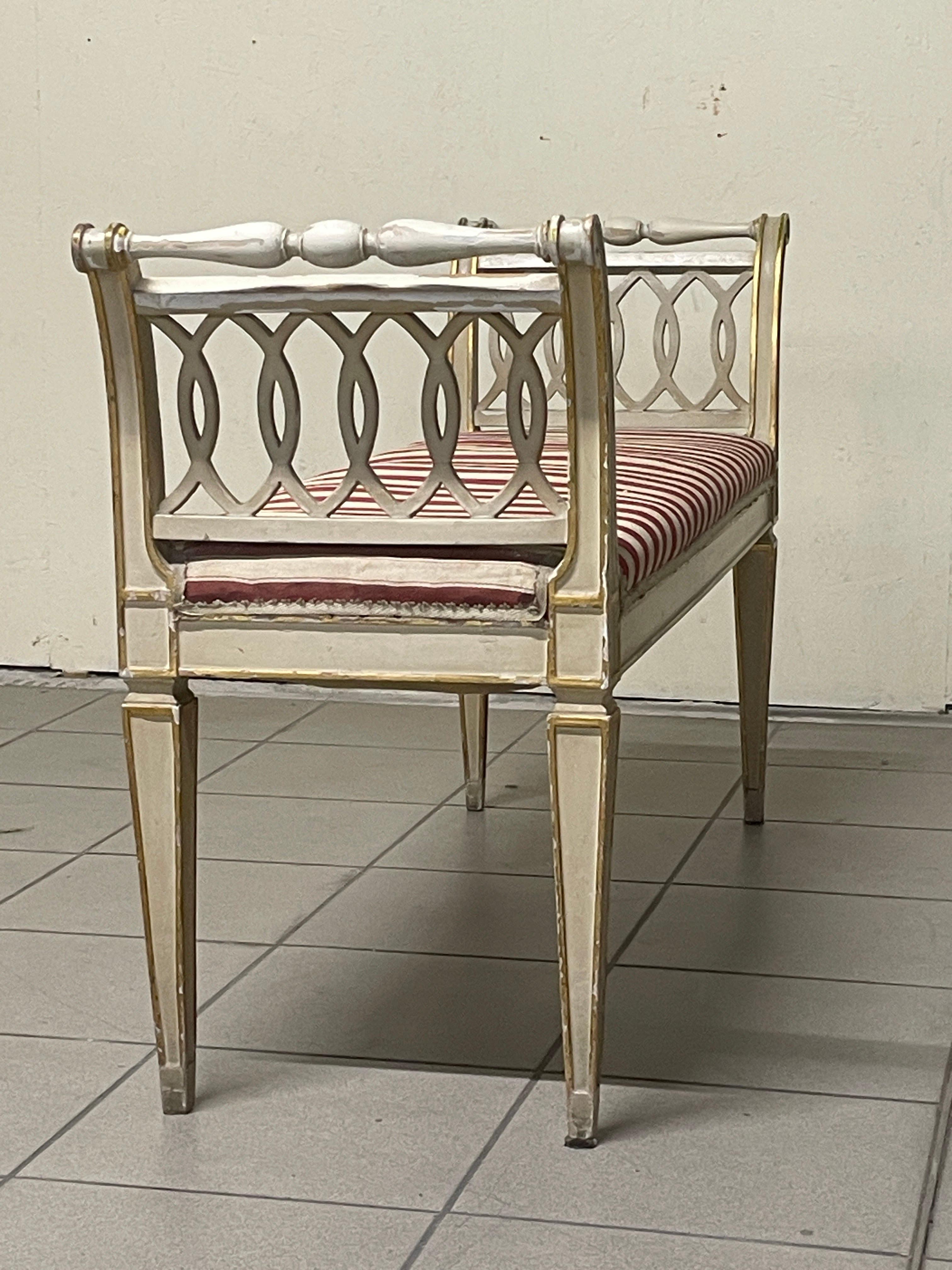 1940s directorate-style bench For Sale 5