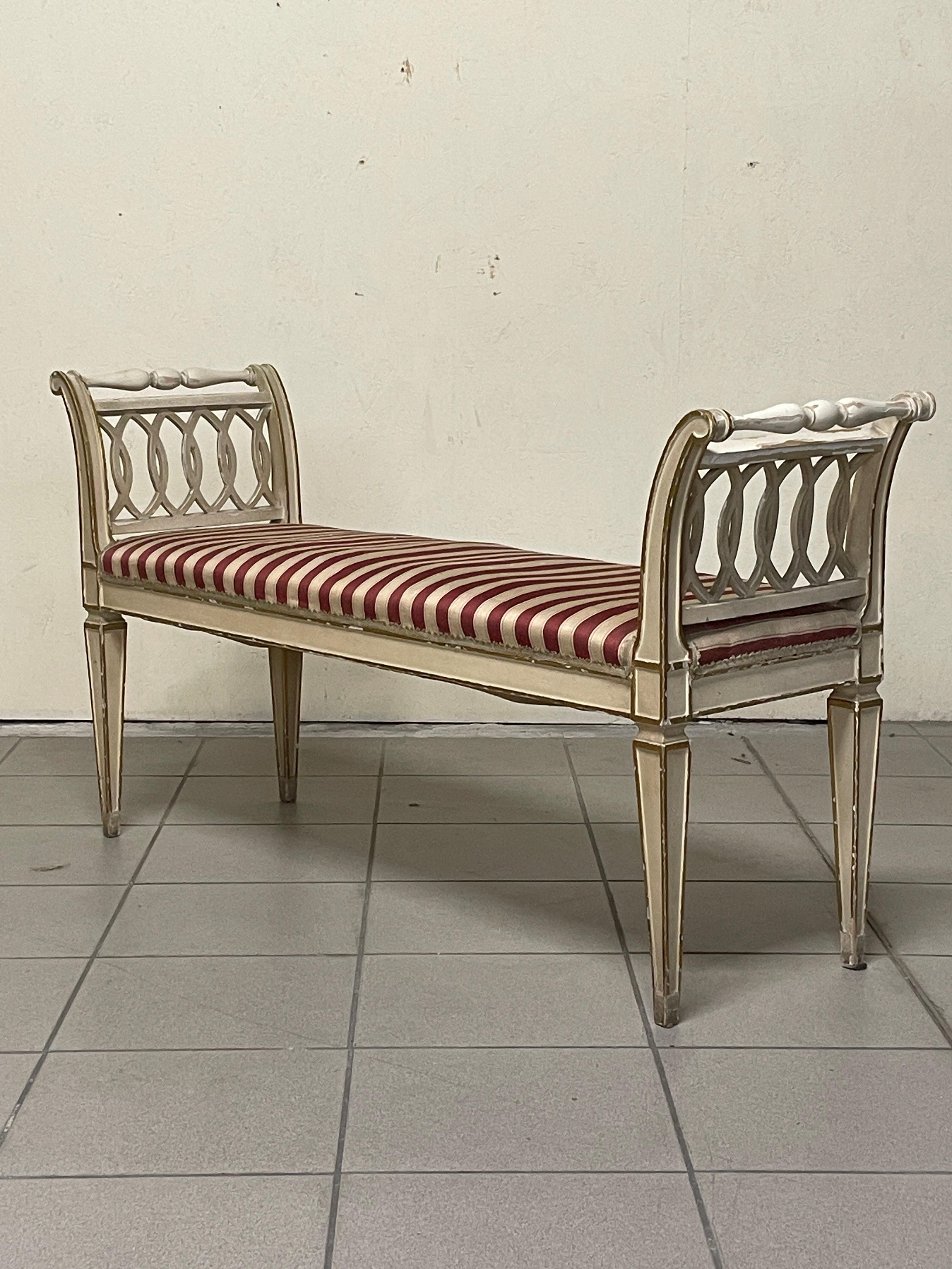 1940s directorate-style bench For Sale 7