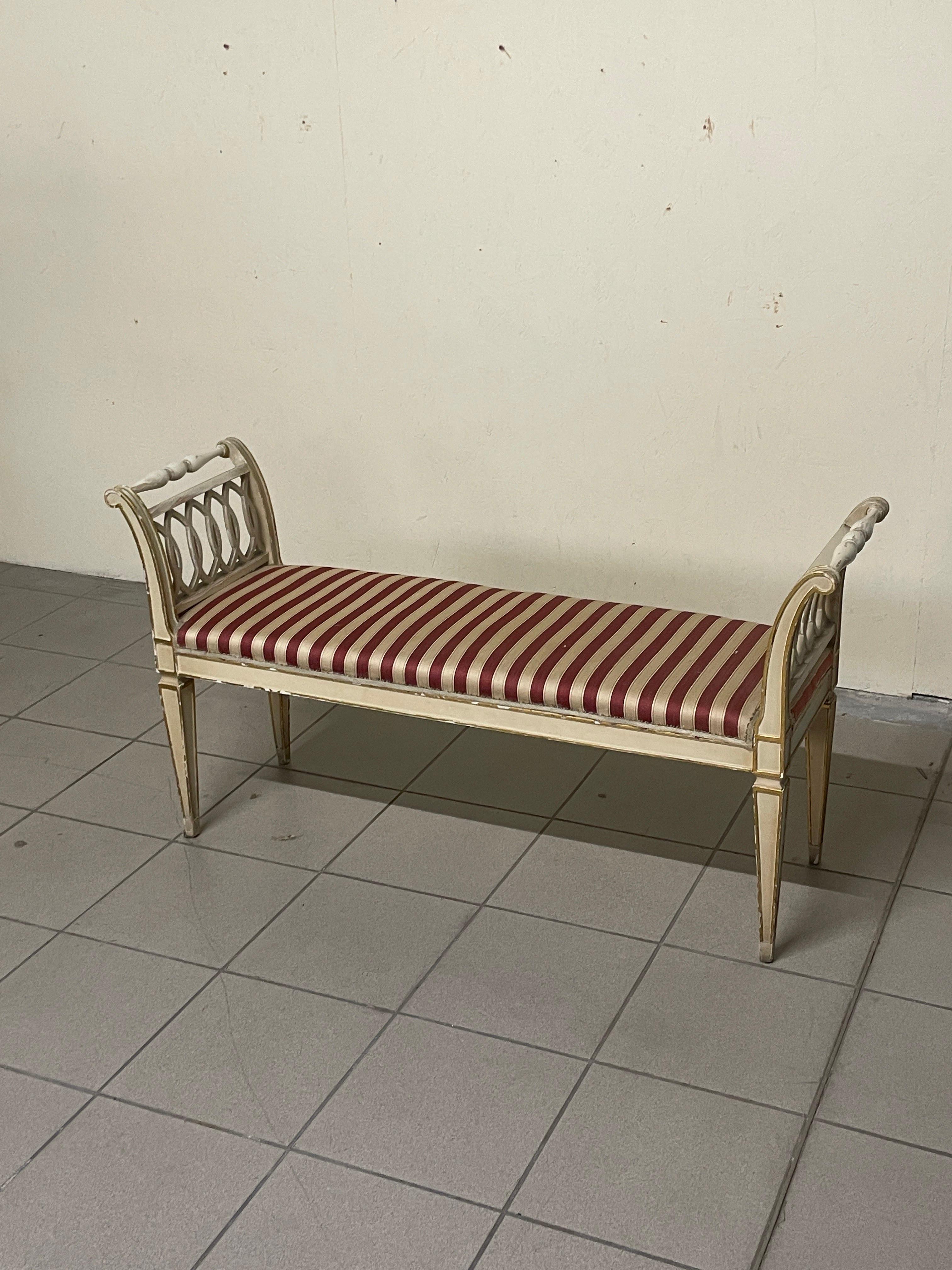 Italian 1940s directorate-style bench For Sale