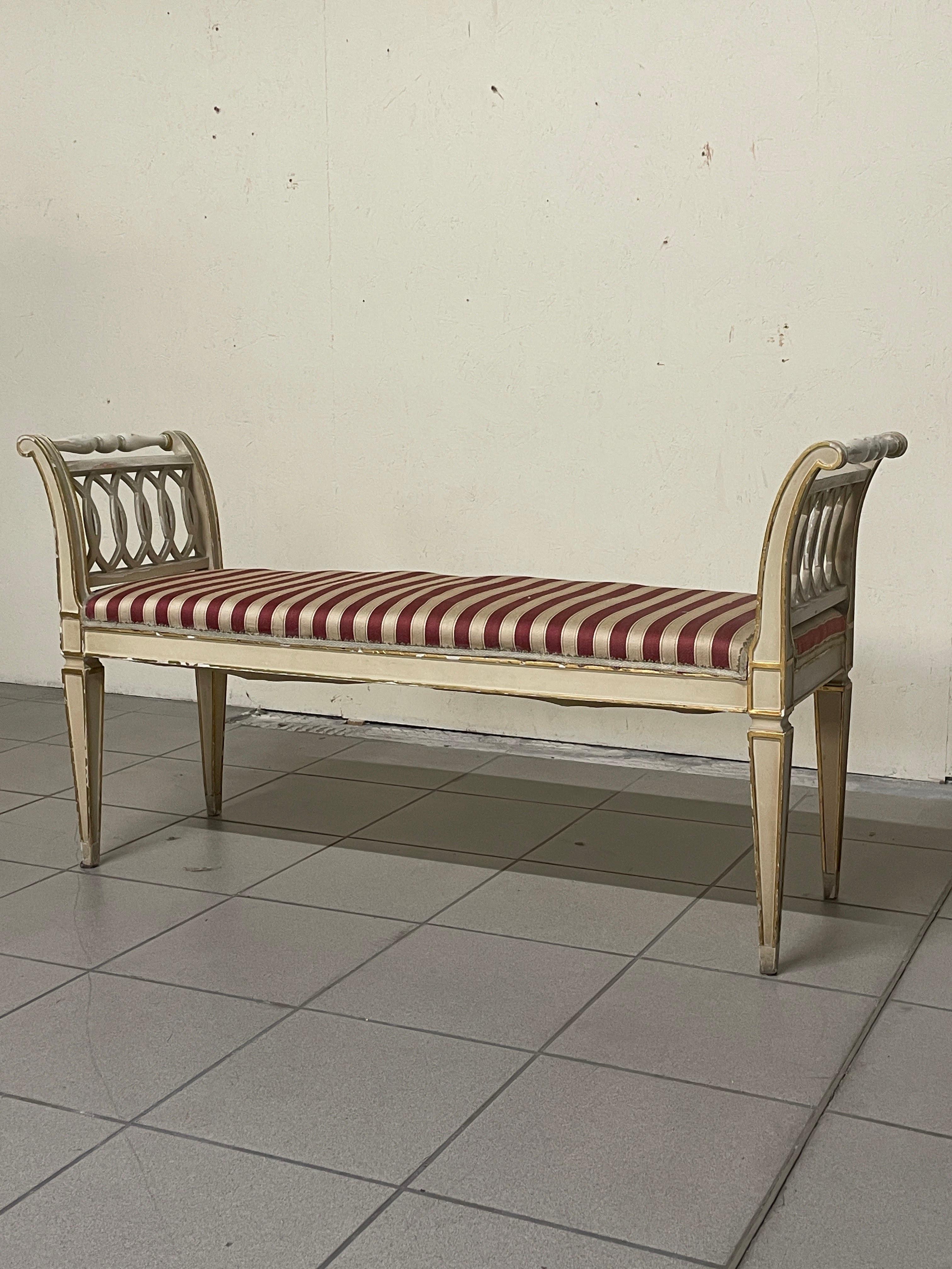 1940s directorate-style bench In Good Condition For Sale In SAN PIETRO MOSEZZO, NO