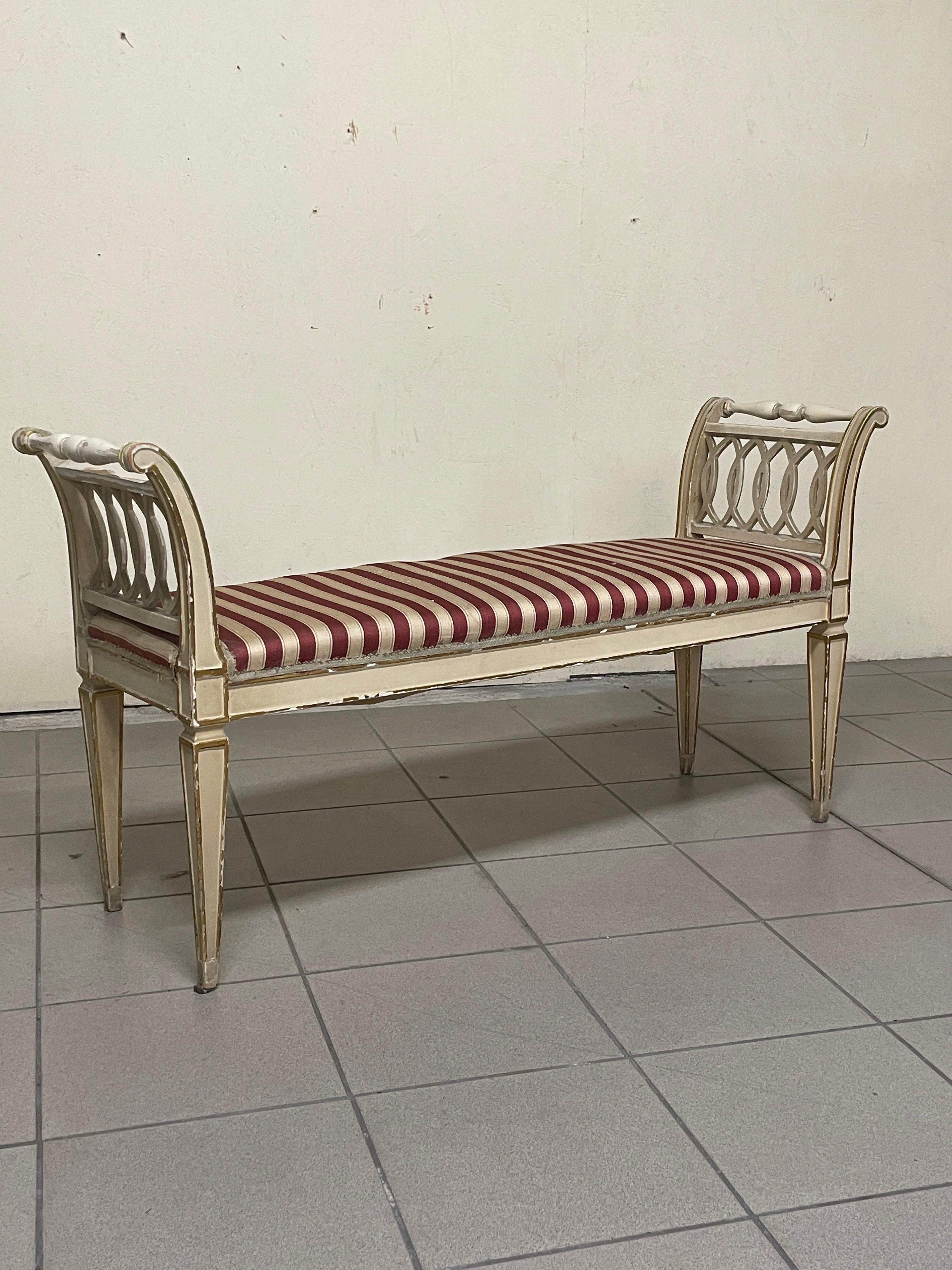 Mid-20th Century 1940s directorate-style bench For Sale