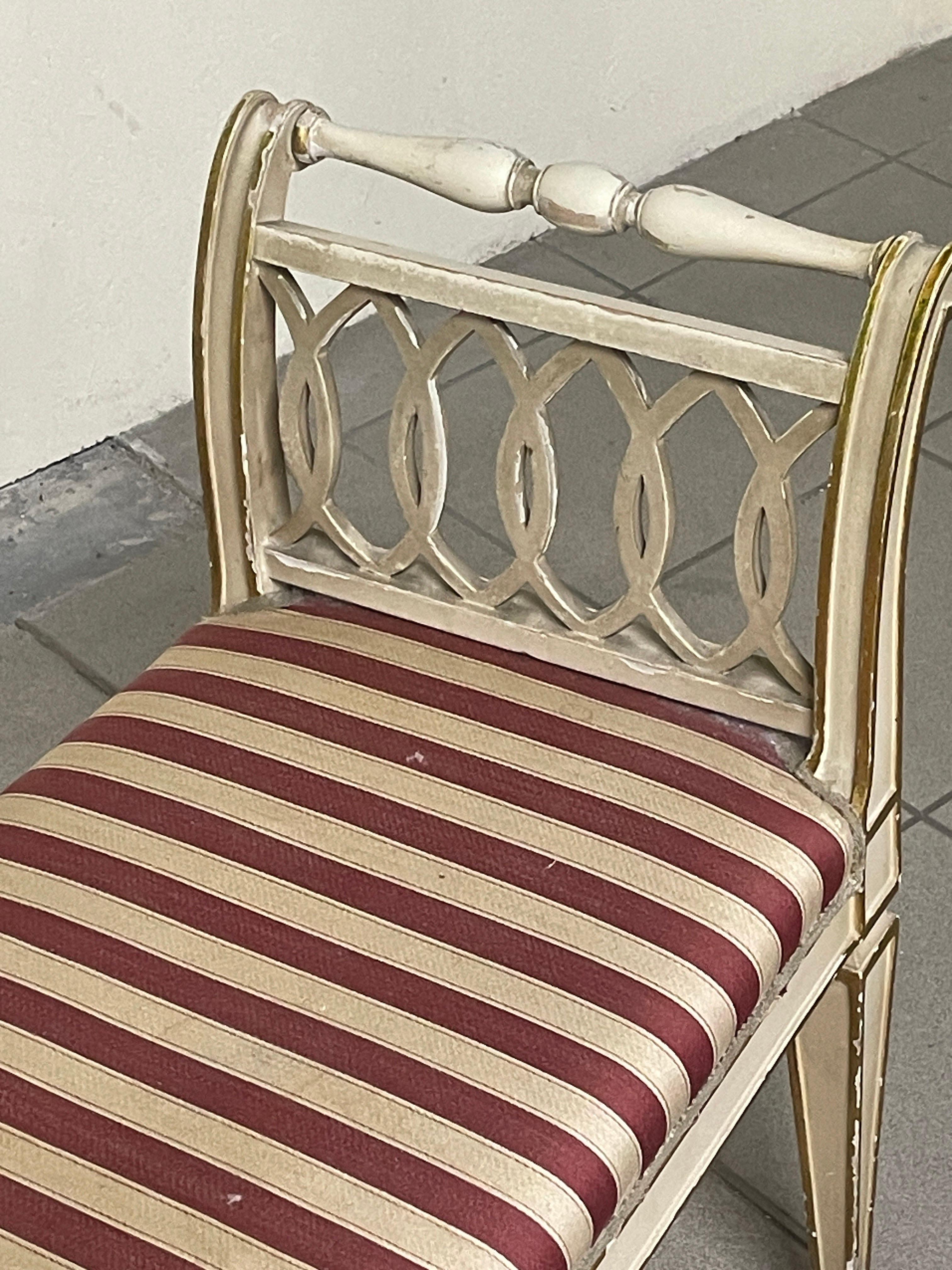 1940s directorate-style bench For Sale 2