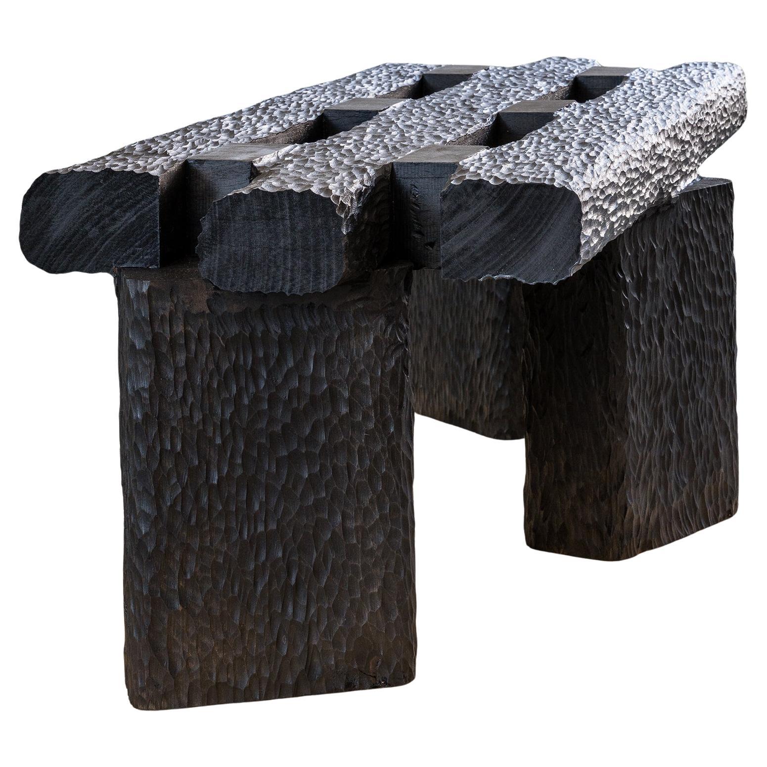 Panca Panca in Abachi massiccio e legno di tiglio di Tellurico