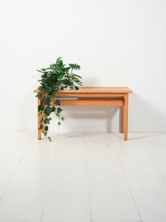 Panca con portafiori in rovere “Florida”