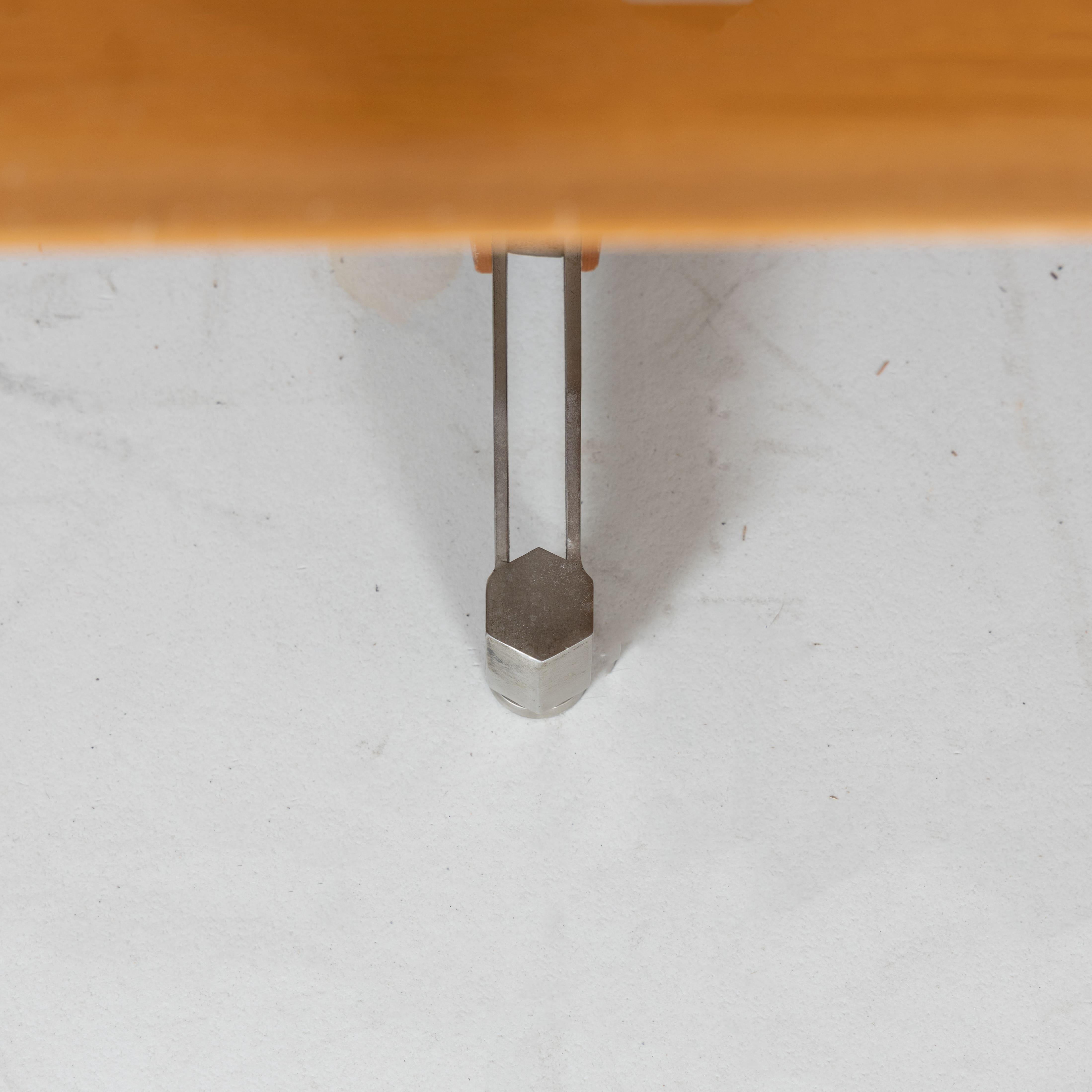 Panca in legno con cuscini e schienale in velluto, 1960 in vendita 7