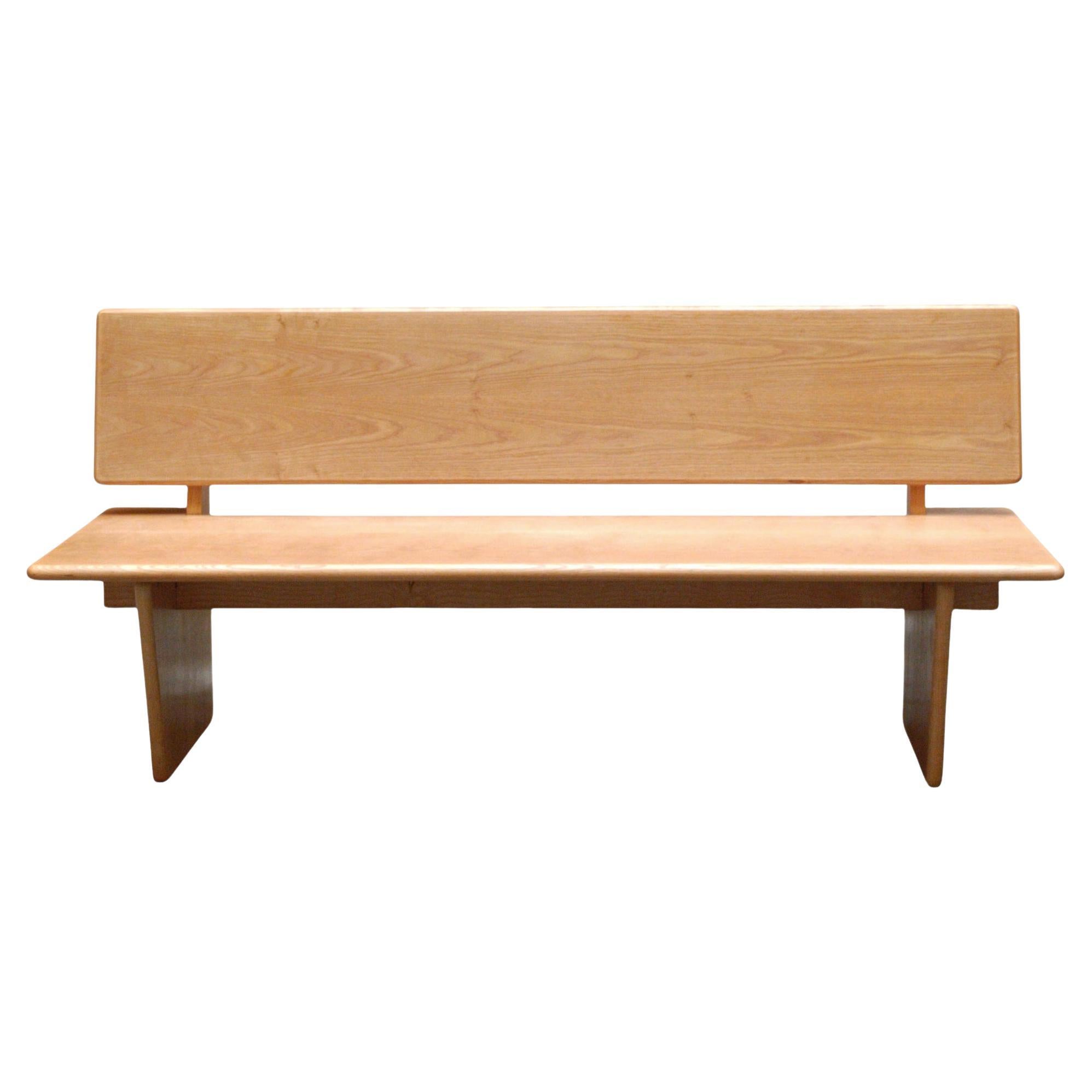 Helle Eichenholzbank, Italien 1980er im Angebot