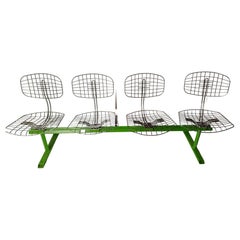 4-seater metal bench designed by Michel Cadestin
