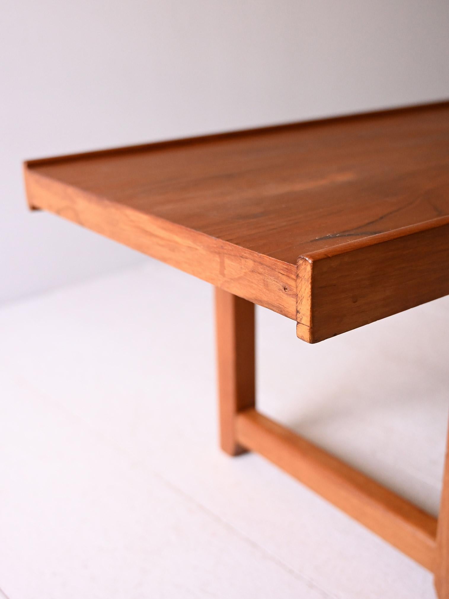 Panca o tavolino scandinavo anni ’50/’60 in teak en venta 3