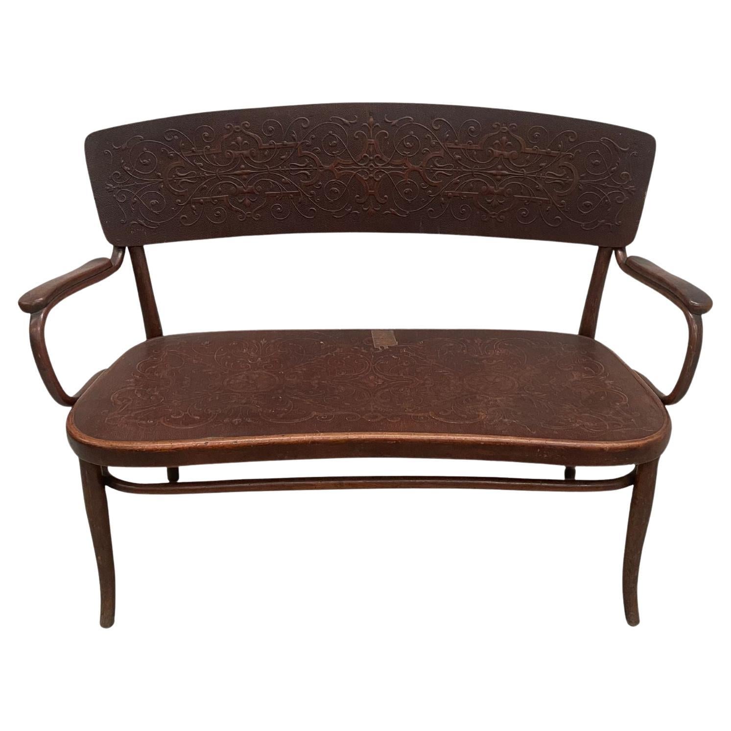 Panca panchina sedia Legno curvo original thonet 1800 For Sale