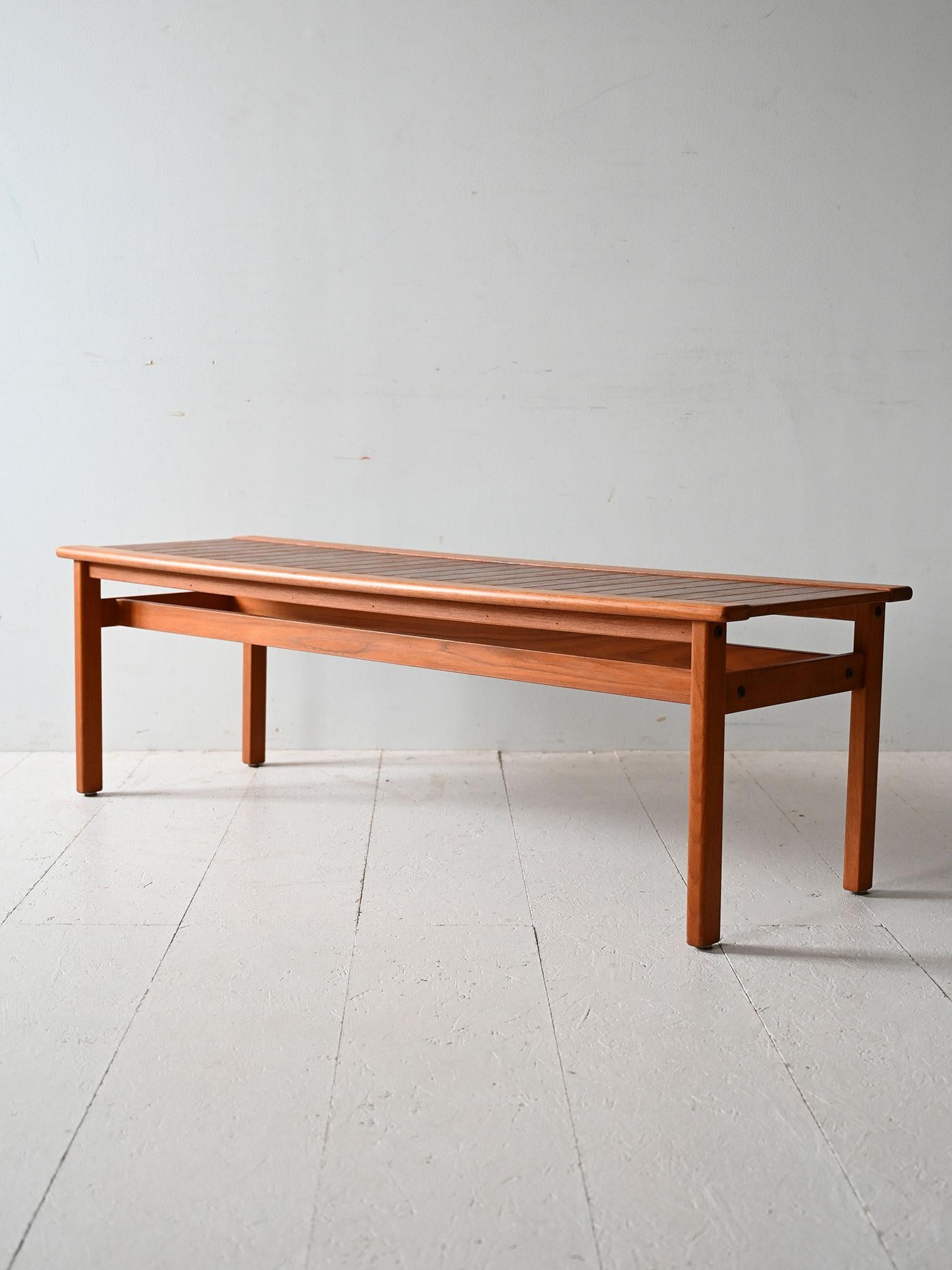 Scandinavian 1960s teak bench In Good Condition For Sale In Brescia, IT