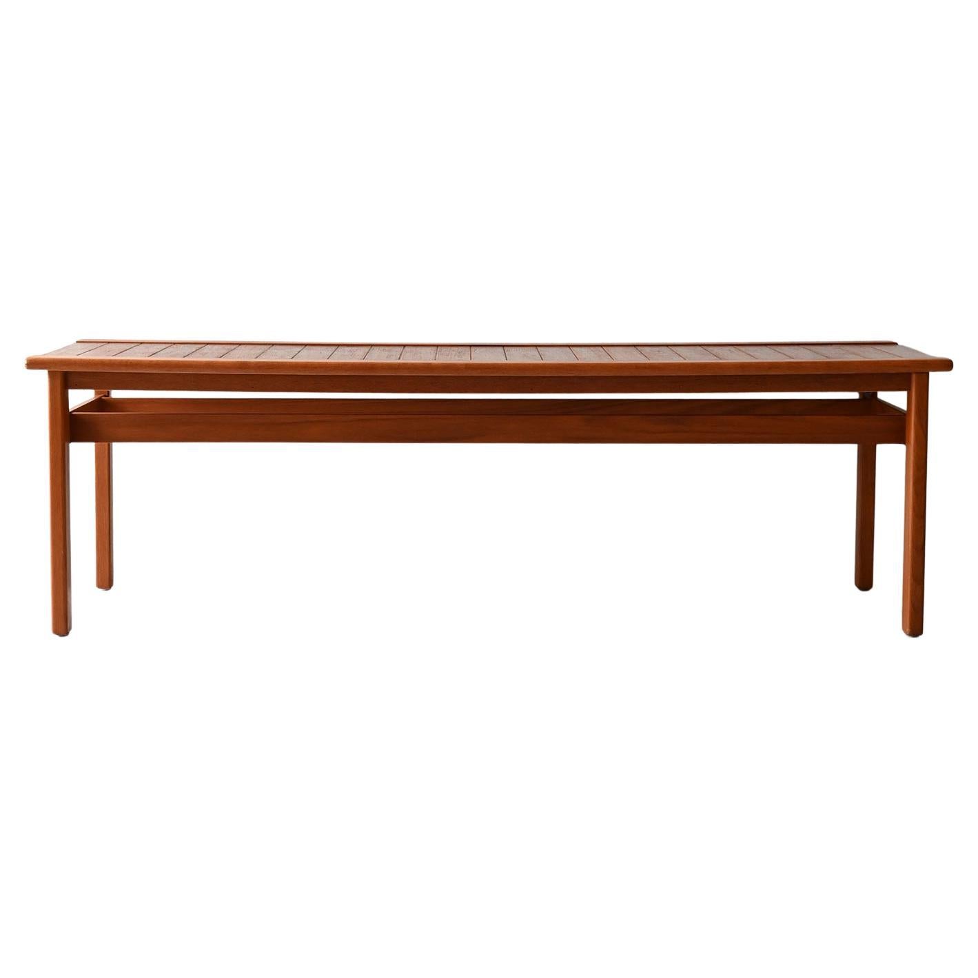 Scandinavian 1960s teak bench