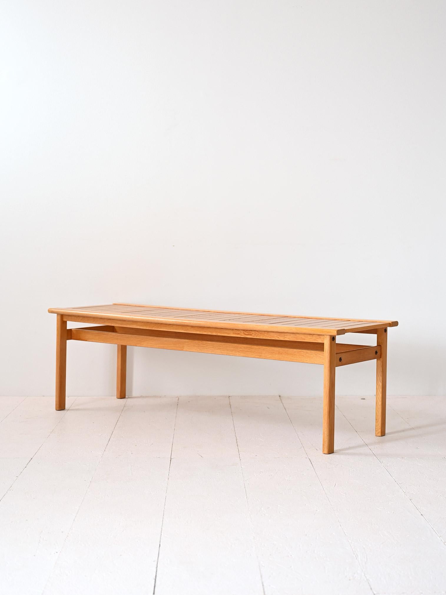 Scandinavian Modern Scandinavian oak bench For Sale