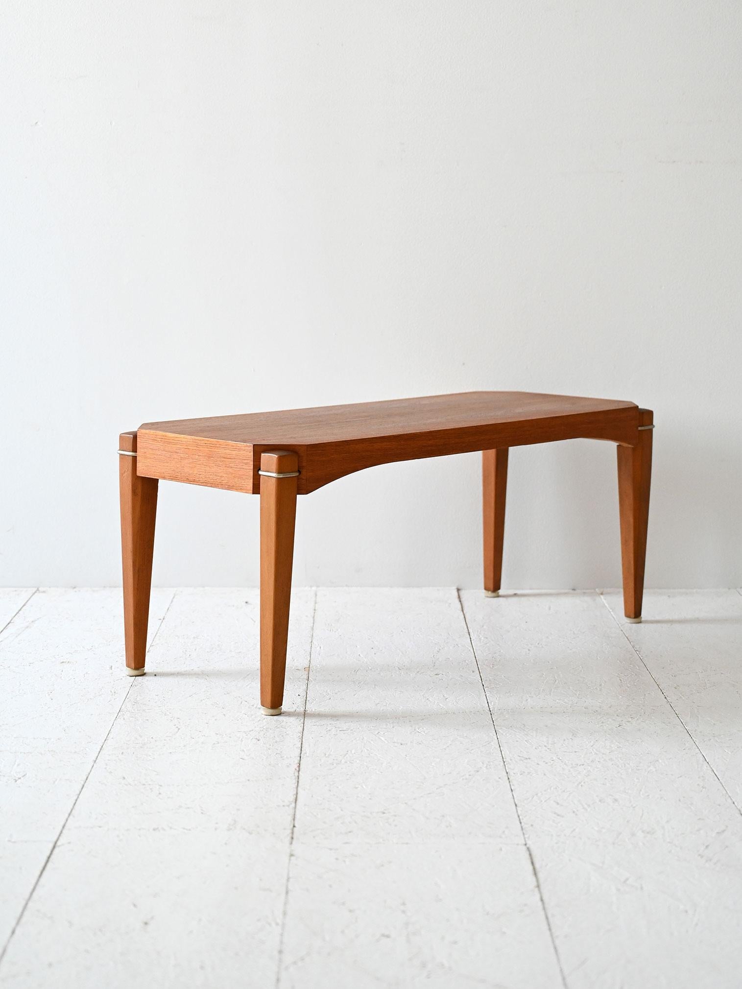 Scandinavian Panca scandinava vintage anni ’60 in teak en vente