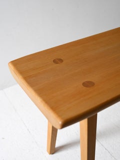 Banco vintage escandinavo de abedul "Visingsö" de Carl Malmsten