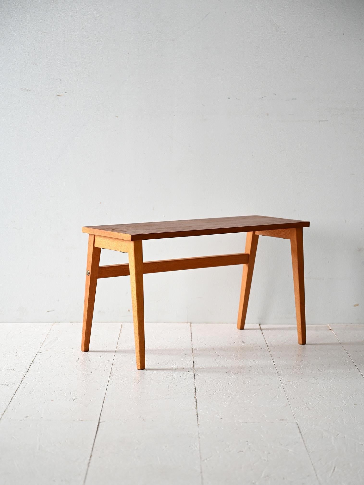 Scandinave moderne Banc suédois vintage en teck des années 1950-60 en vente