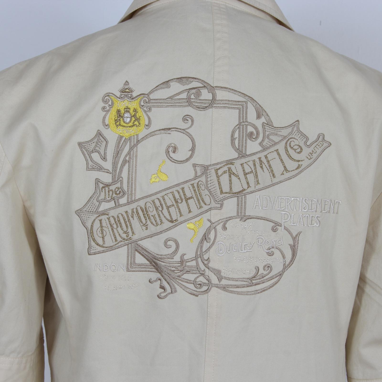 Pancaldi Beige Cotton Classic Jacket Vintage 90s In condizioni buone in vendita a Brindisi, Bt