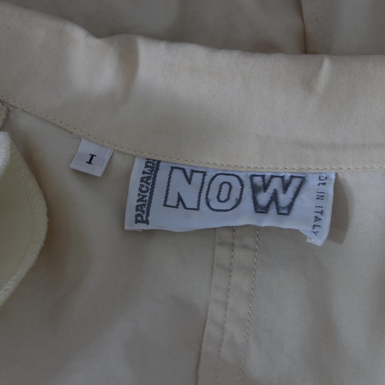 Pancaldi Beige Cotton Classic Jacket Vintage 90s in vendita 3