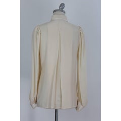 Pancaldi Beige Silk Tuxedo Italian Shirt, 1970s