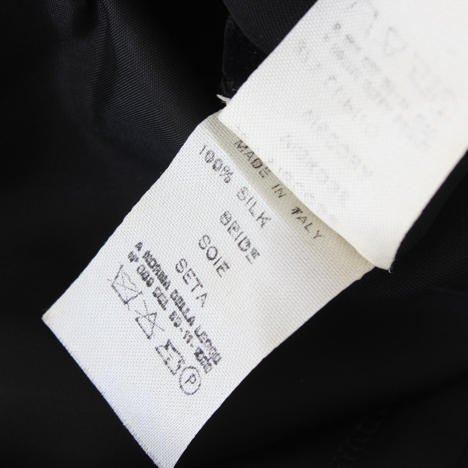 Pancaldi Black White Silk Vlevet Evening Sheath Dress Vintage 80s 4
