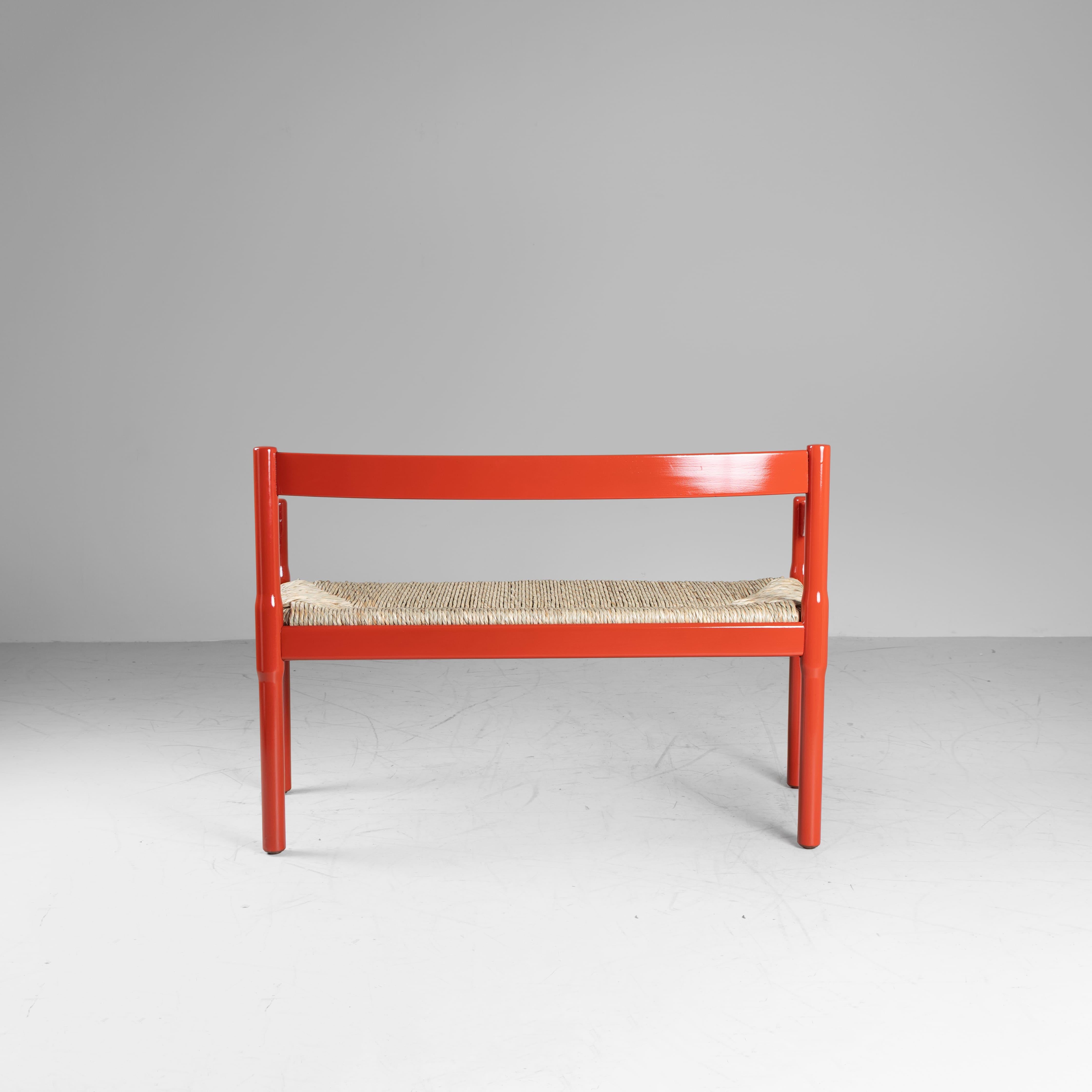 Paille Banc Carimate, Vico Magistretti, Cassina, 1958 en vente