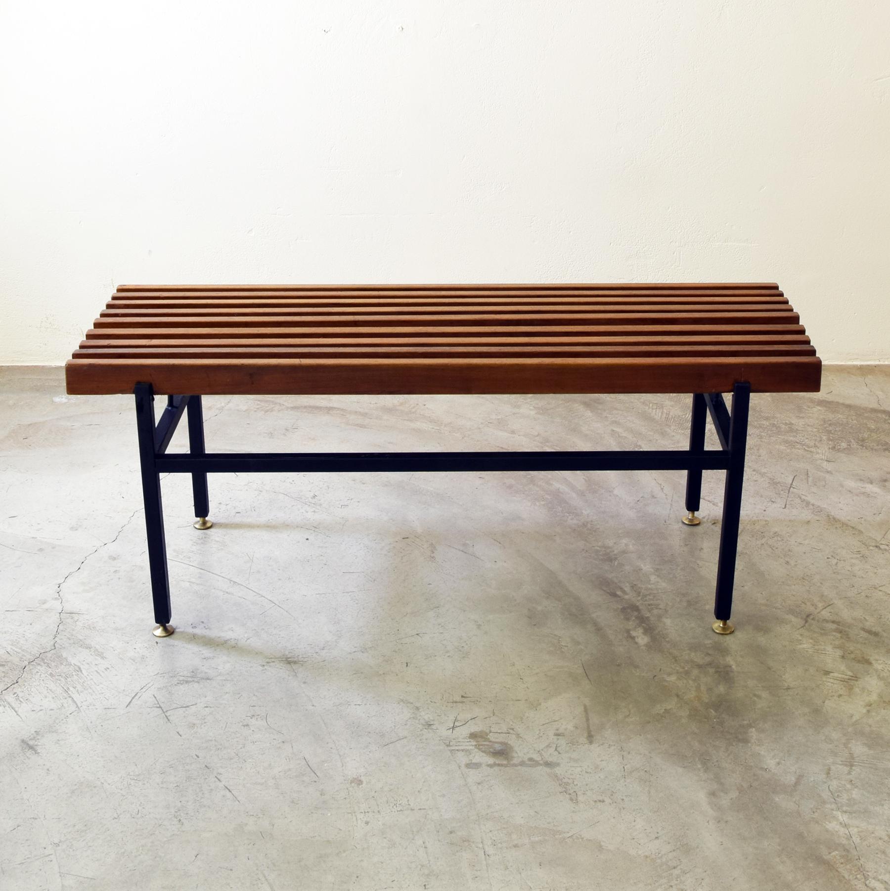 Banc en teck leagno des années 1960 Bon état - En vente à bari, IT