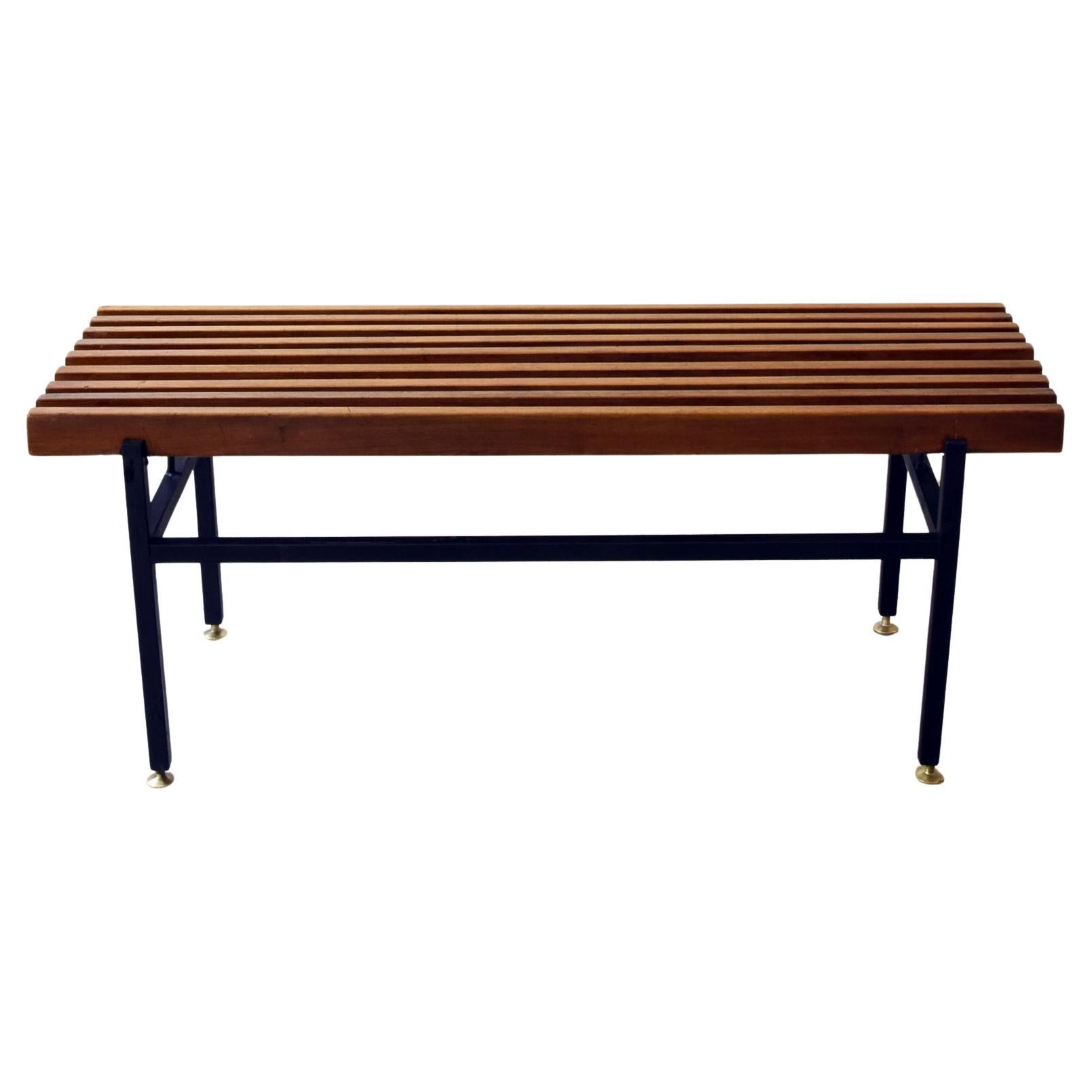1960s leagno teak bench
