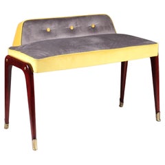 two-color padded bench 1950s