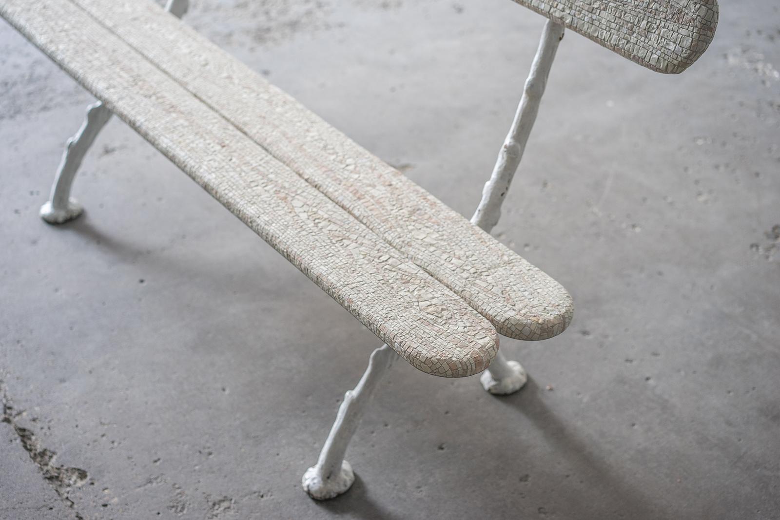 Panchina Bianca Antique Bench by Yukiko Nagai In New Condition For Sale In Geneve, CH