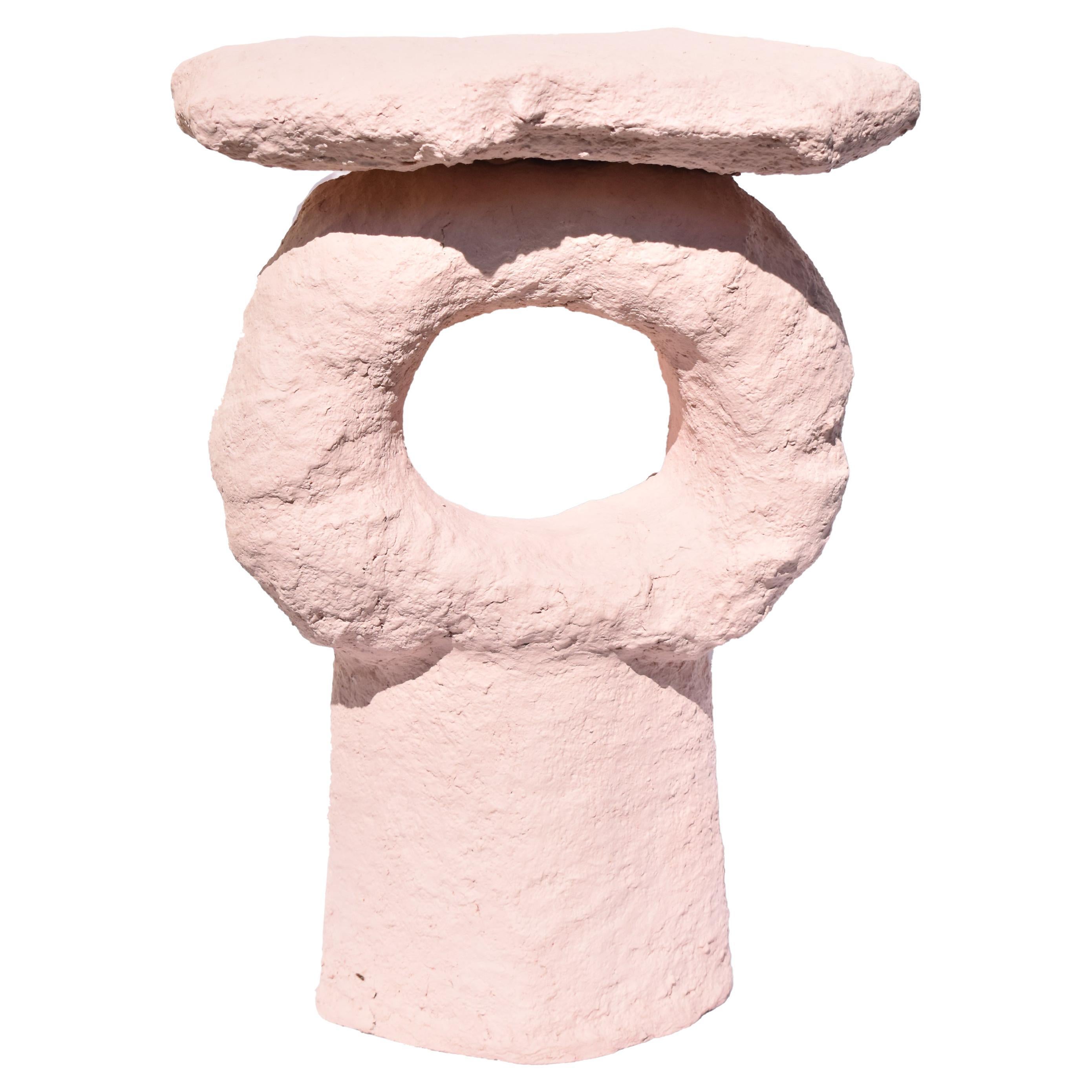 Contemporary Design Pink Side Table Pancia by Jonathan Bocca For Sale