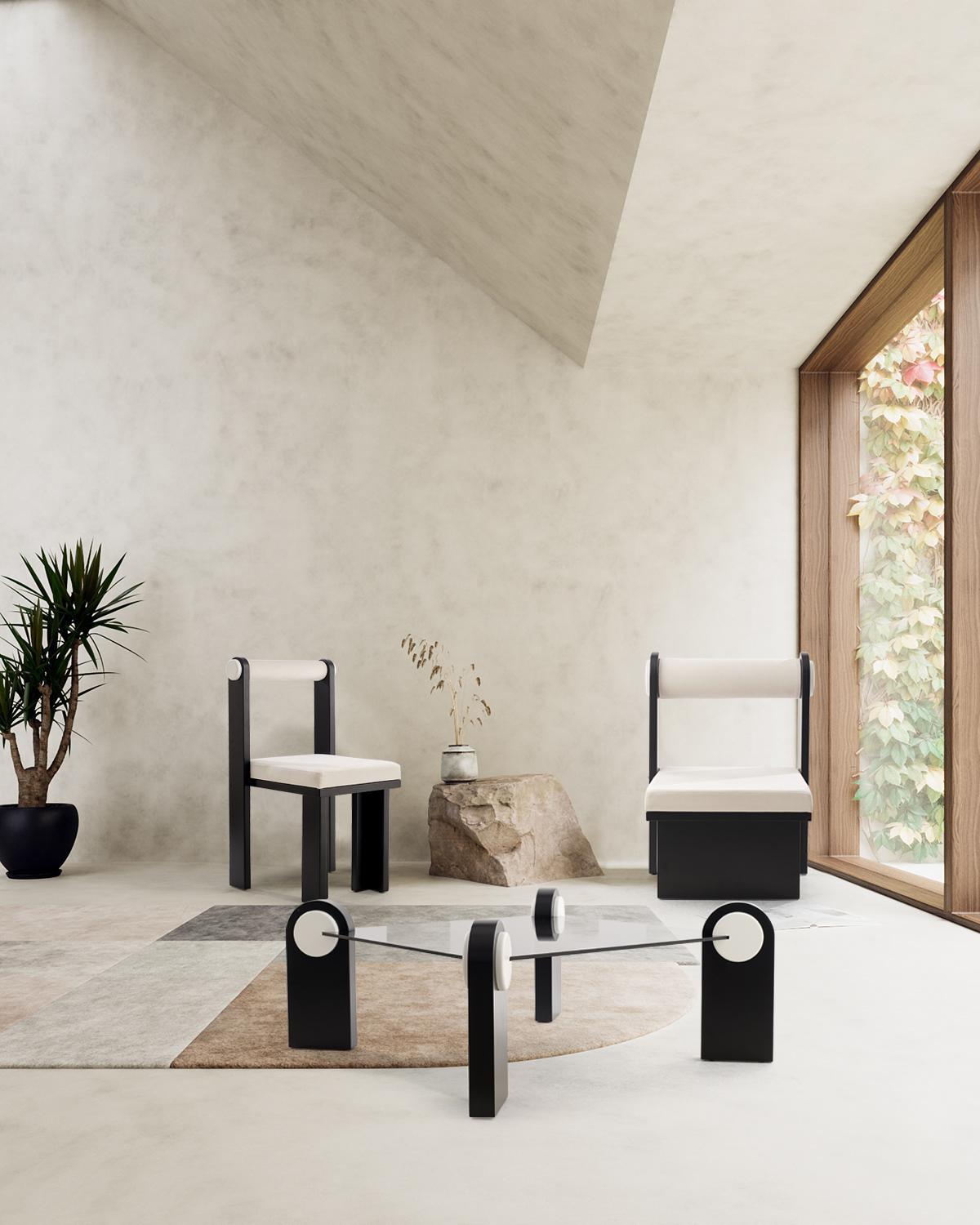 Contemporary Panda Lounge Chair by Melis Tatlicibasi