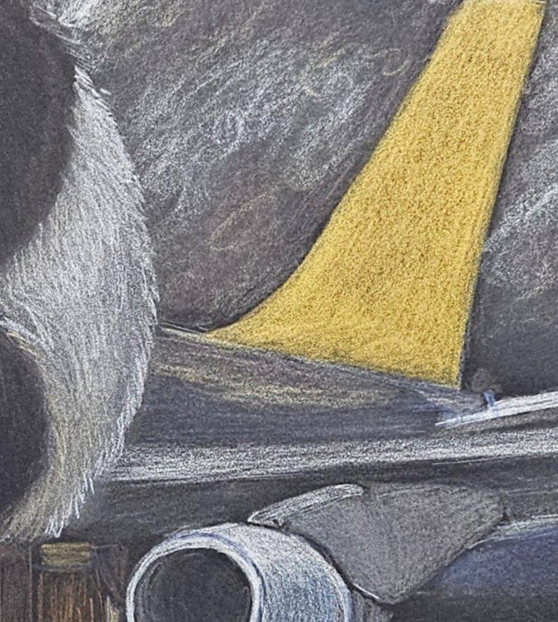 Americano ARTE: Panda sull'asfalto, acquerello d'arte originale VENDITA CHIUSA in vendita