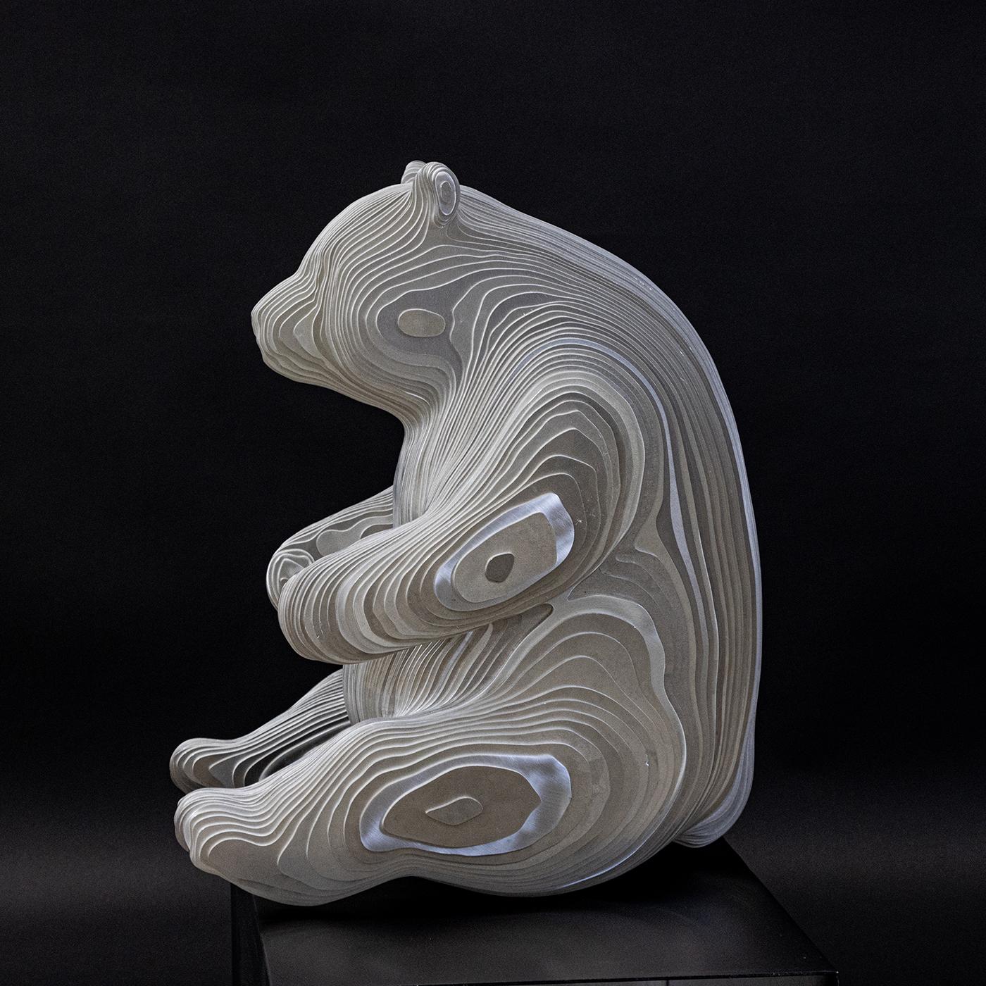 Contemporary Panda Polished Sculpture For Sale