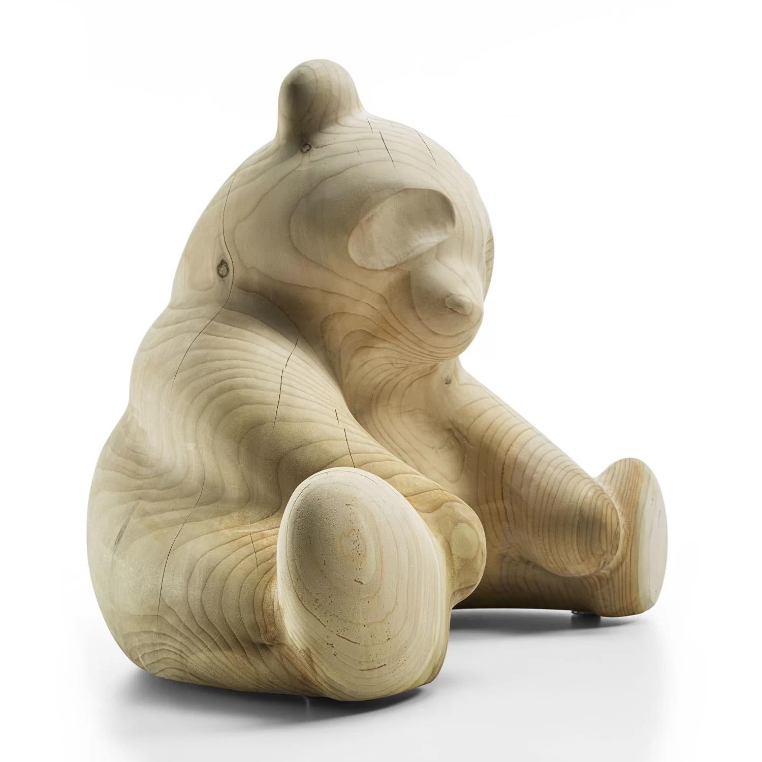 Italian Panda Solid Wood Sculpture, Designed by Setsu & Shinobu ITO For Sale